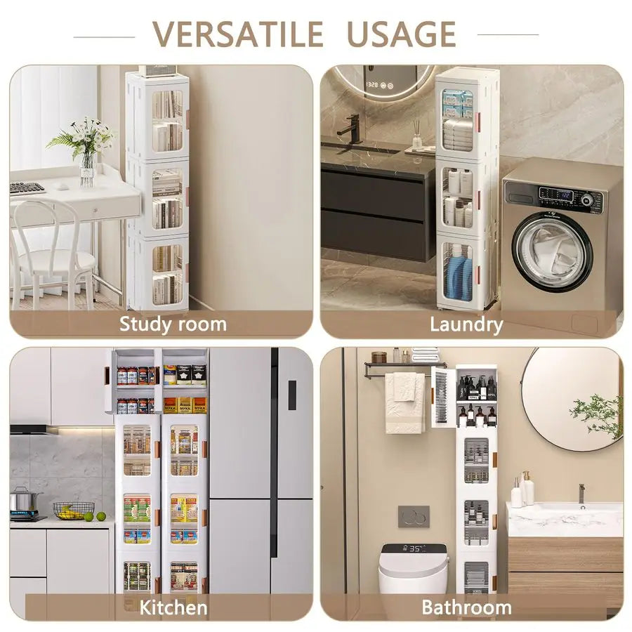 Tall Storage Cabinet With Wheels And Adjustable Shelves