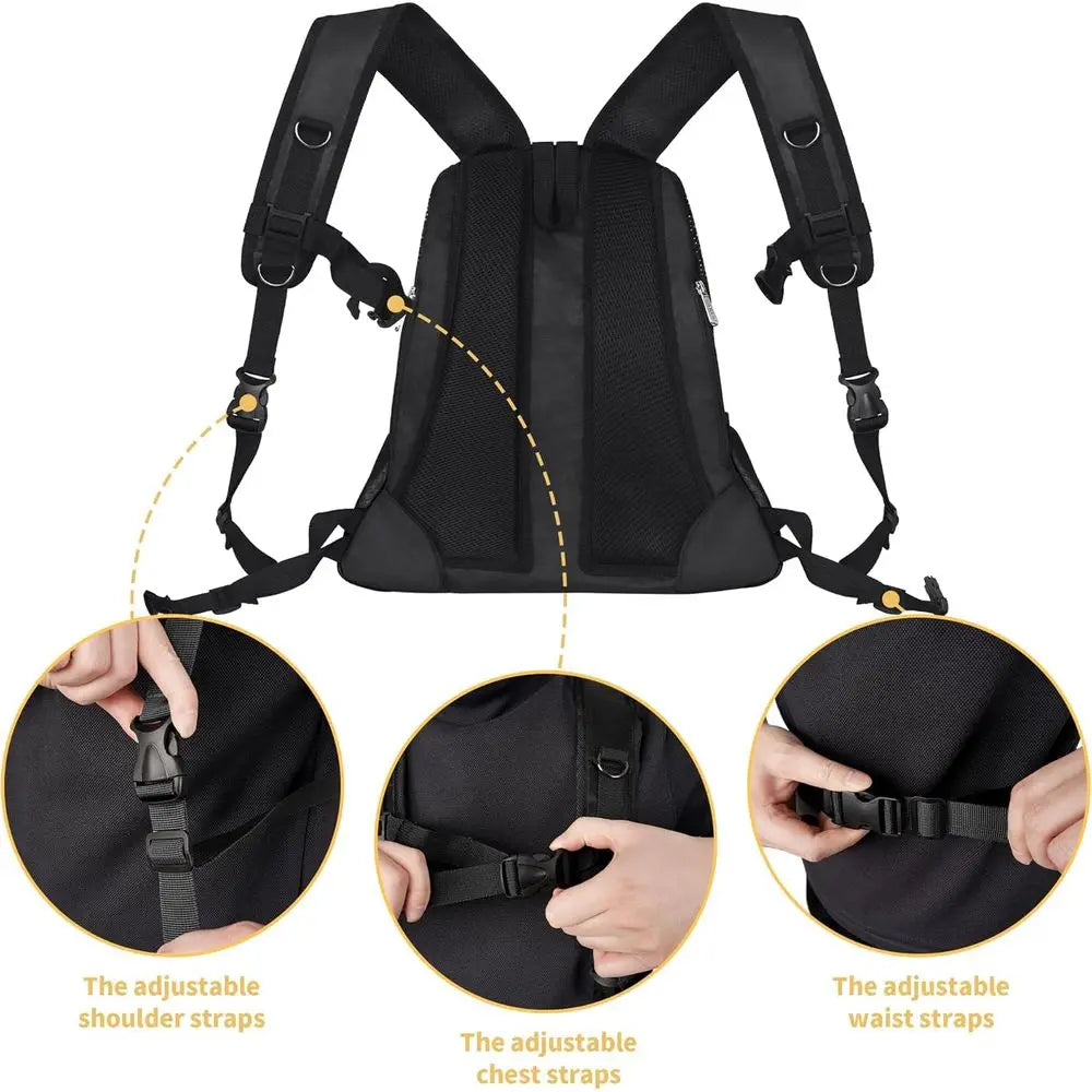 Pet Dog Carrier Backpack Ventilated Mesh Front Travel With Safety Belt