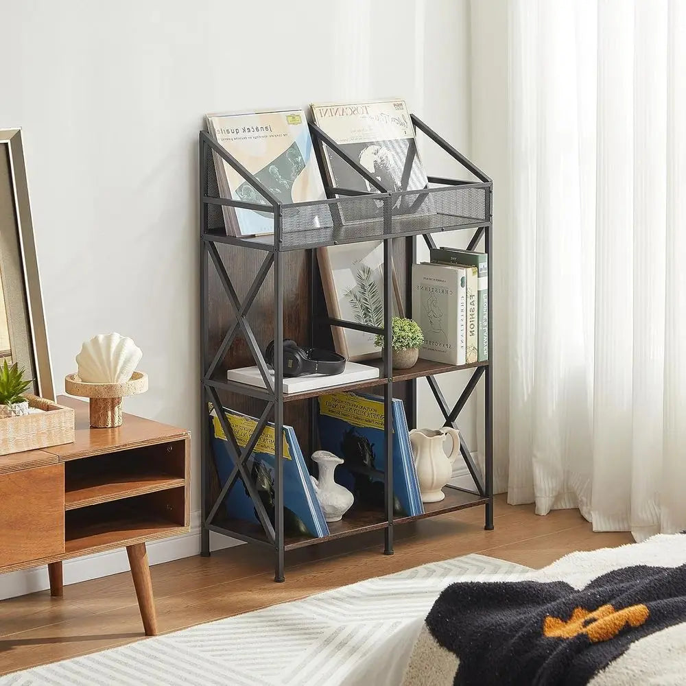 Six-Grid Vinyl Record Storage Rack