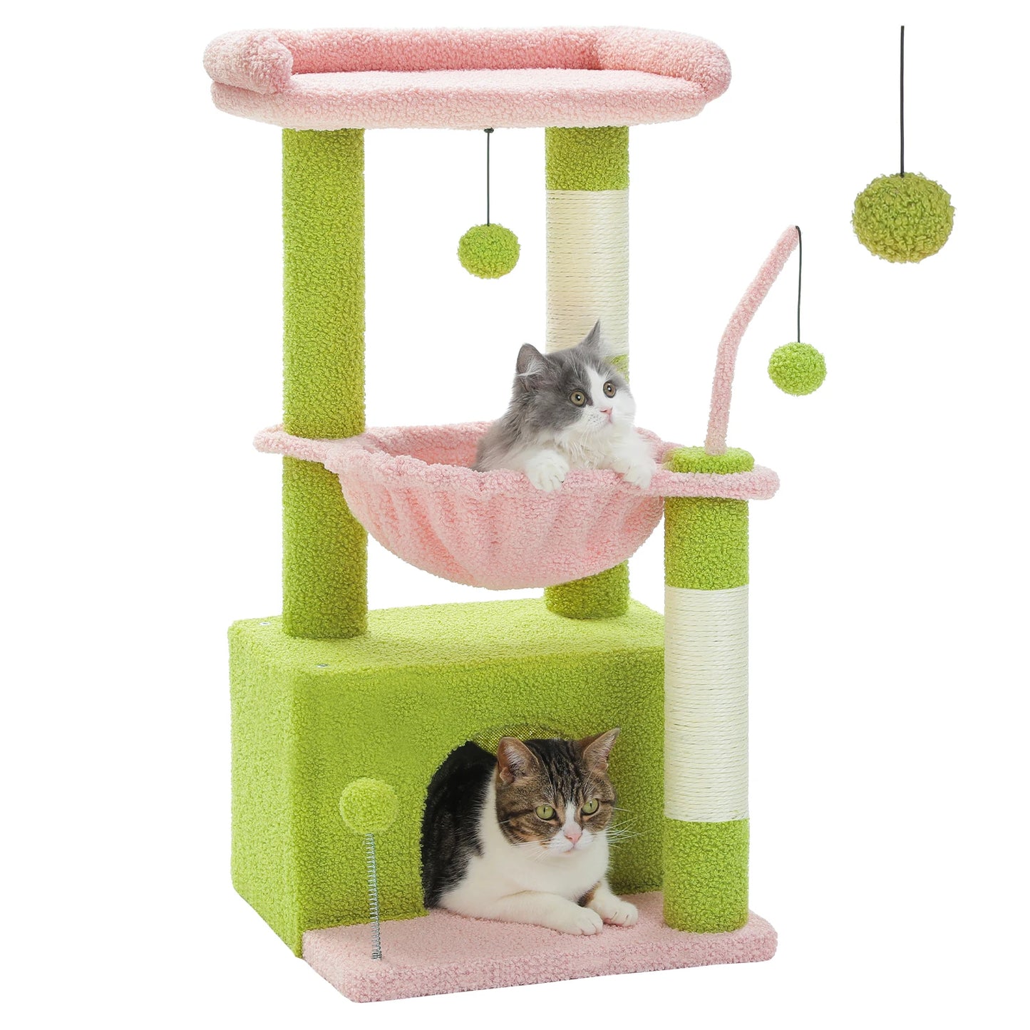 PAWZ Road 4-In-1 Cat Tree With Condo And Cozy Perch
