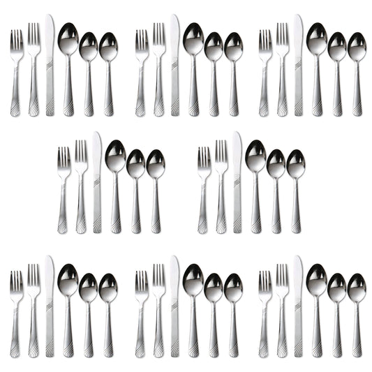 HANSMART 48-Piece Stainless Steel Flatware Set For Family Dining