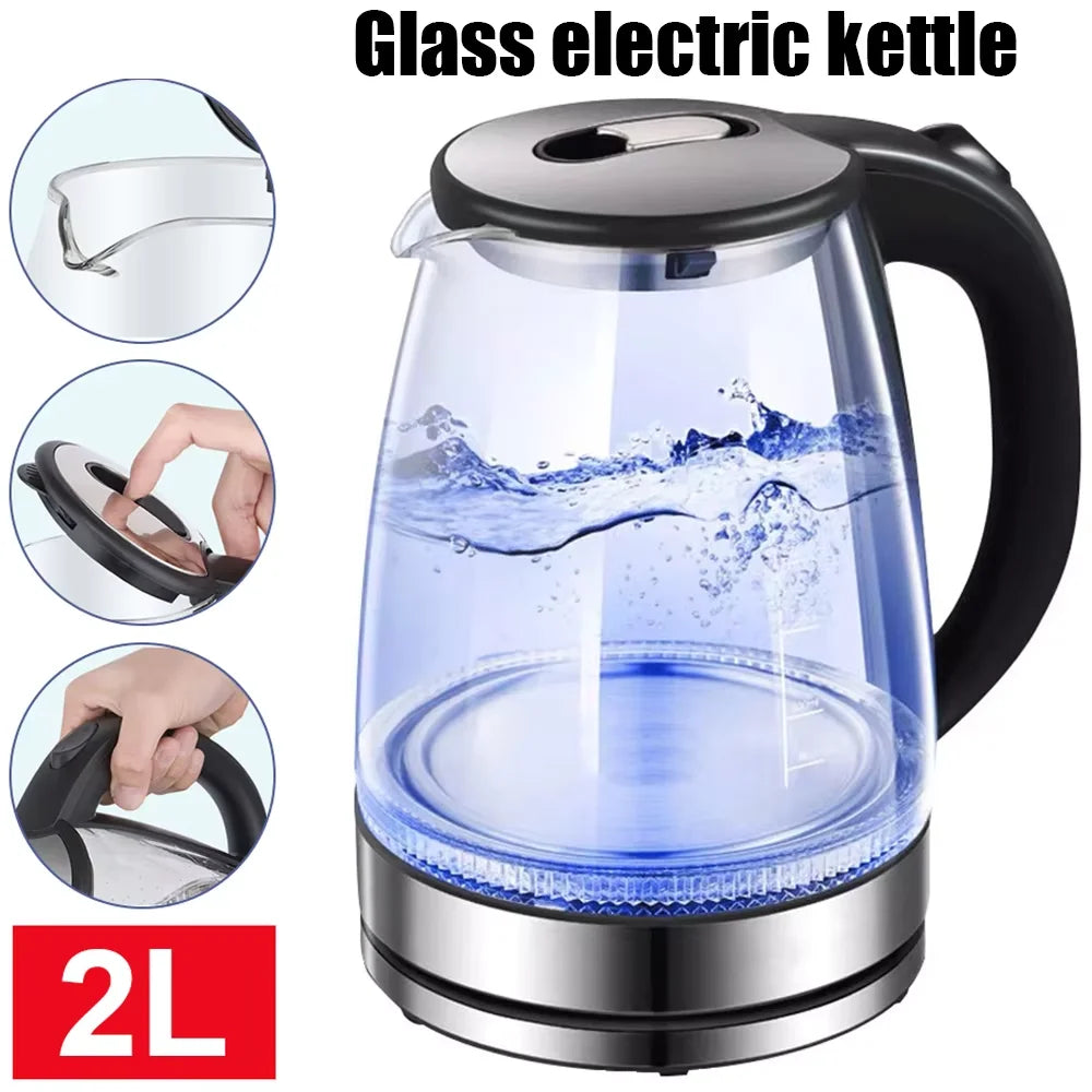 AEHOMEC Electric Kettle Glass Teapot With Auto Shutoff
