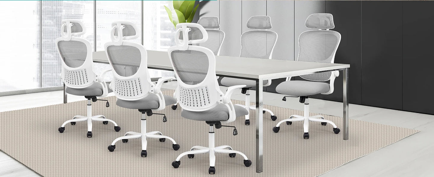 JHK Ergonomics Mesh Office Chair With Headrest And Lumbar Support