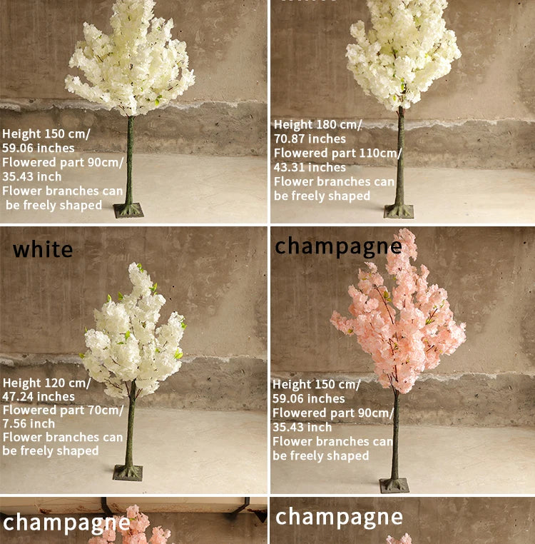 Silk Cherry Blossom Floor Tree For Weddings And Outdoor Decor