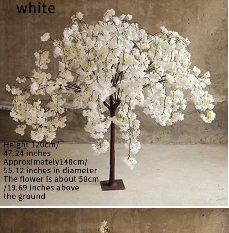 NONECN Simulation Cherry Blossom Floor Tree For Weddings And Decor