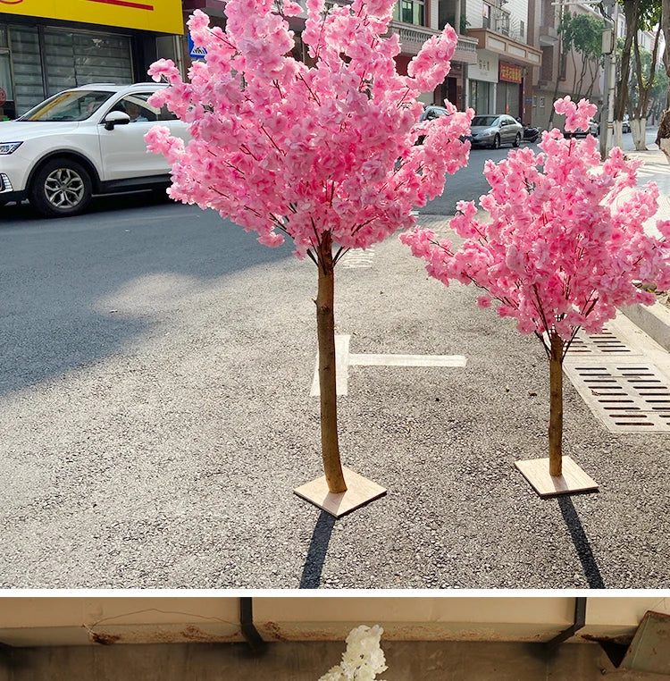 NONECN Simulation Cherry Blossom Floor Tree For Weddings And Decor