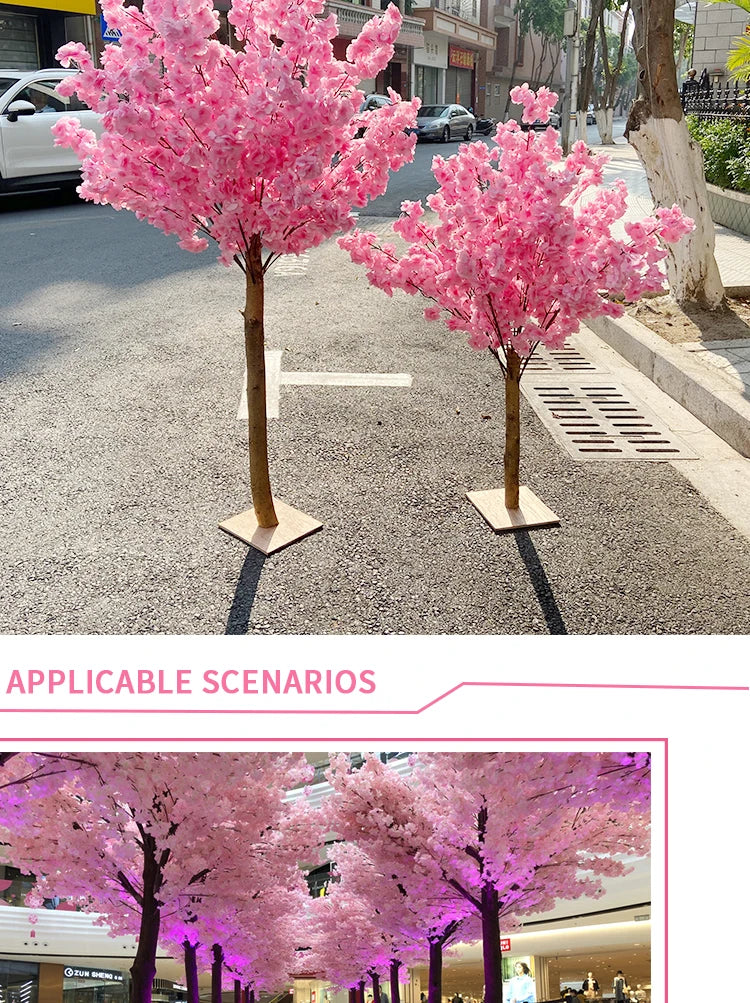 NONECN Simulation Cherry Blossom Floor Tree For Weddings And Decor
