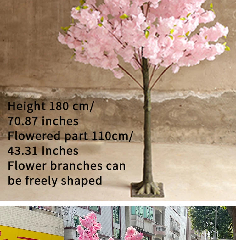 Silk Cherry Blossom Floor Tree For Weddings And Outdoor Decor