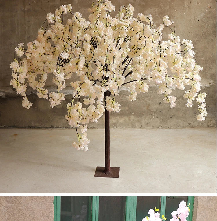 NONECN Simulation Cherry Blossom Floor Tree For Weddings And Decor