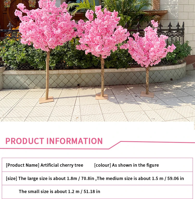 NONECN Simulation Cherry Blossom Floor Tree For Weddings And Decor