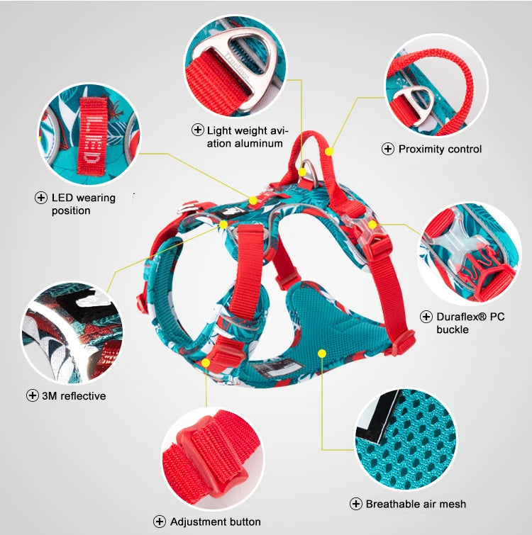 Truelove Explosion Proof Reflective Nylon Dog Harness TLH5653