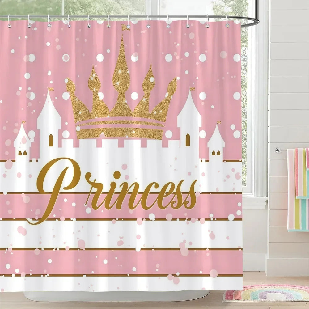 Colourful Glass Meadow Flower Butterfly Print Polyester Fabric Shower Curtain Home Hotel Apartment Bathroom Shower Curtain Decor