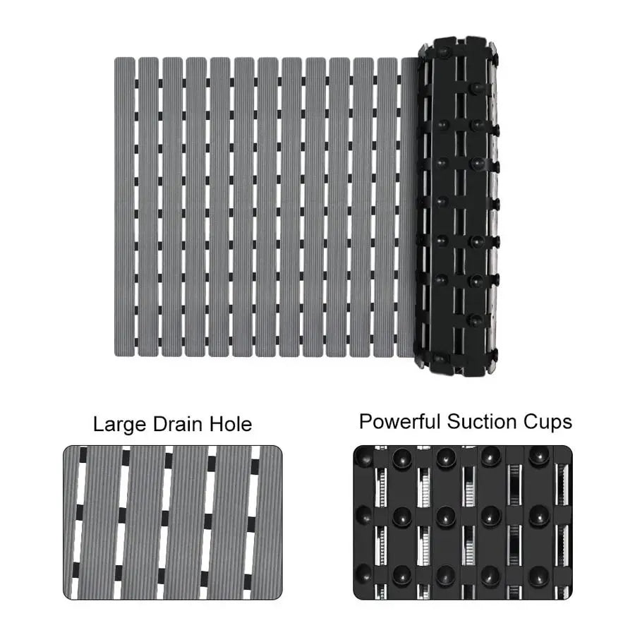 Non Slip Bathtub Mat With Suction Cups And Drain Holes