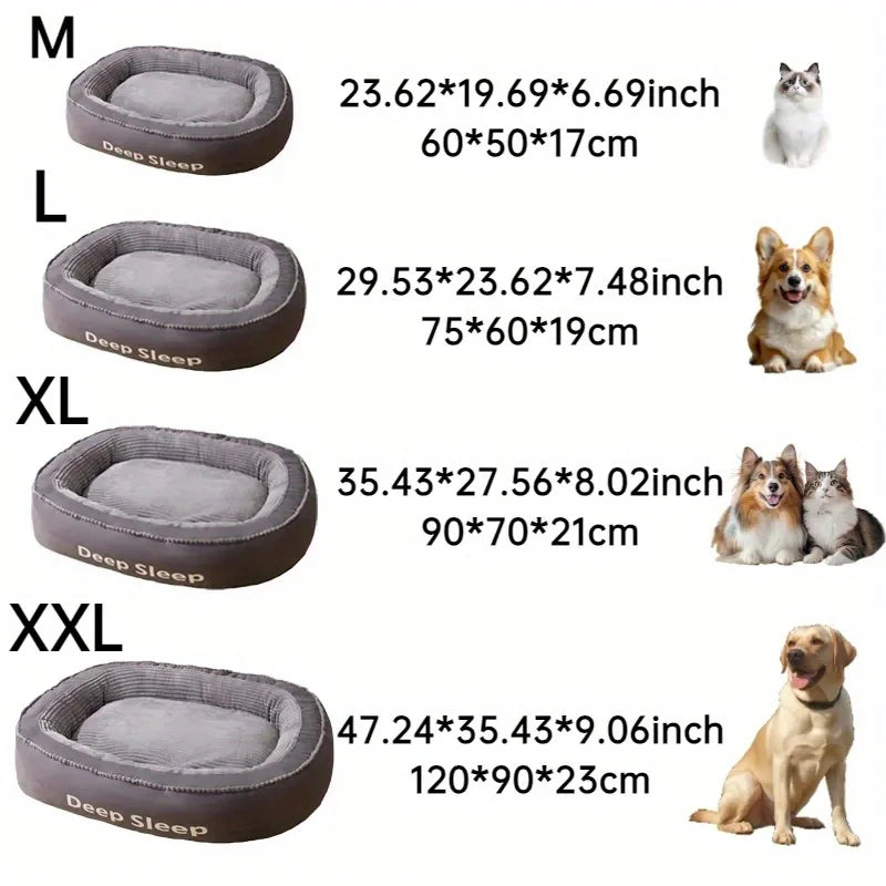 Pet Bed Donut Round Cushion for Dogs and Cats, Washable