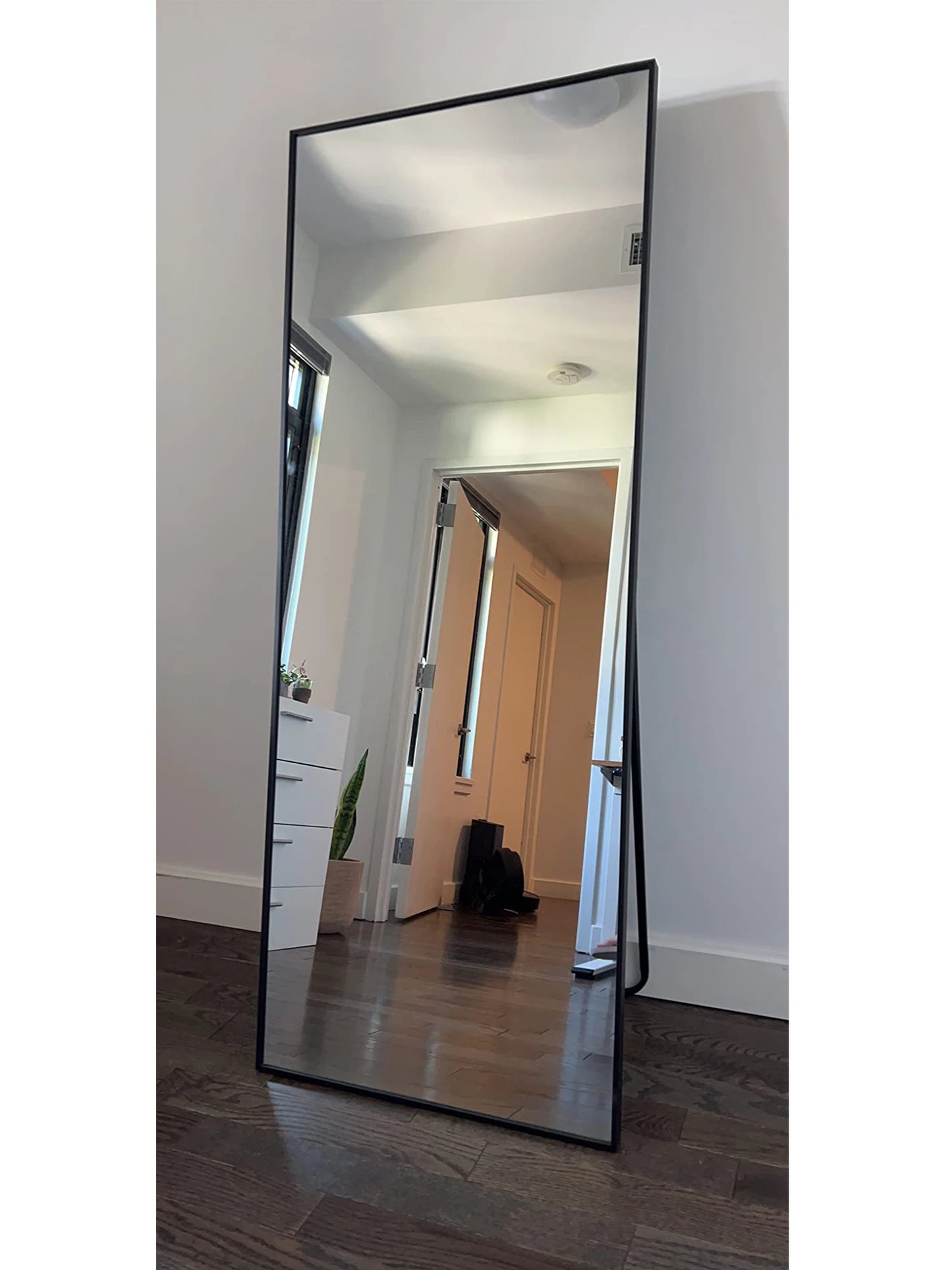 Full Length Floor Mirror With Black Metal Frame Home Decor