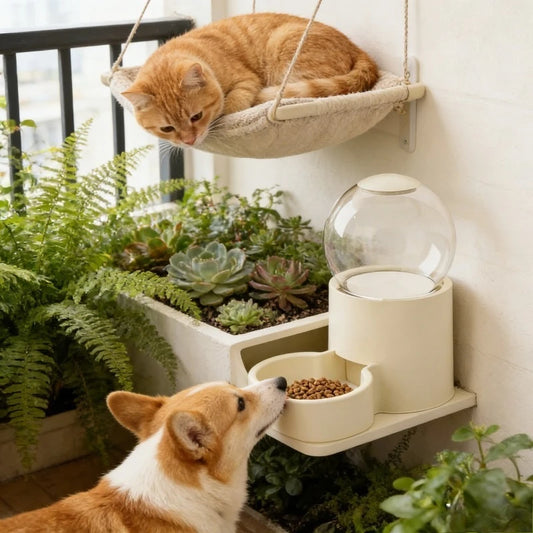 Automatic Pet Feeder and Water Dispenser for Cats and Dogs