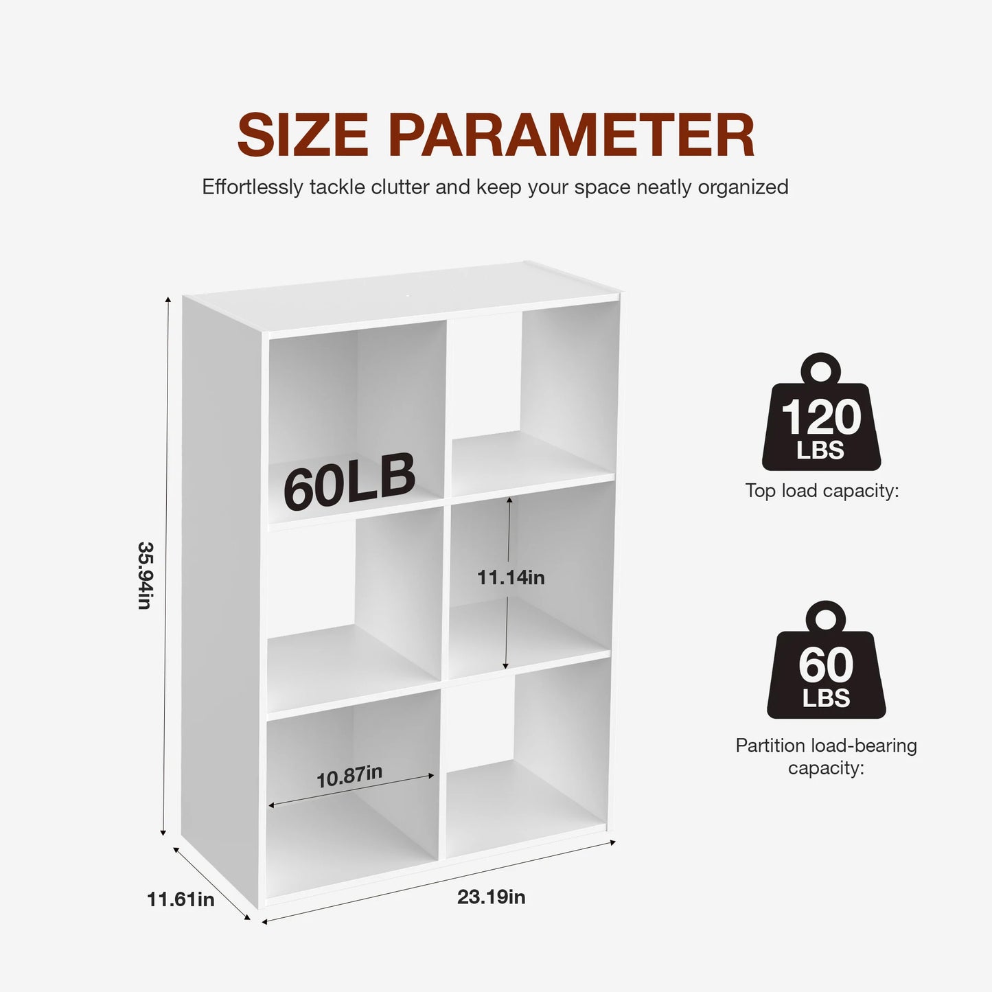 JHK Cube Storage Organizer Wood Bookcase For Living Room