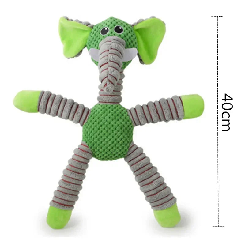 Indestructible Dog Squeaky Plush Chew Toy For Training