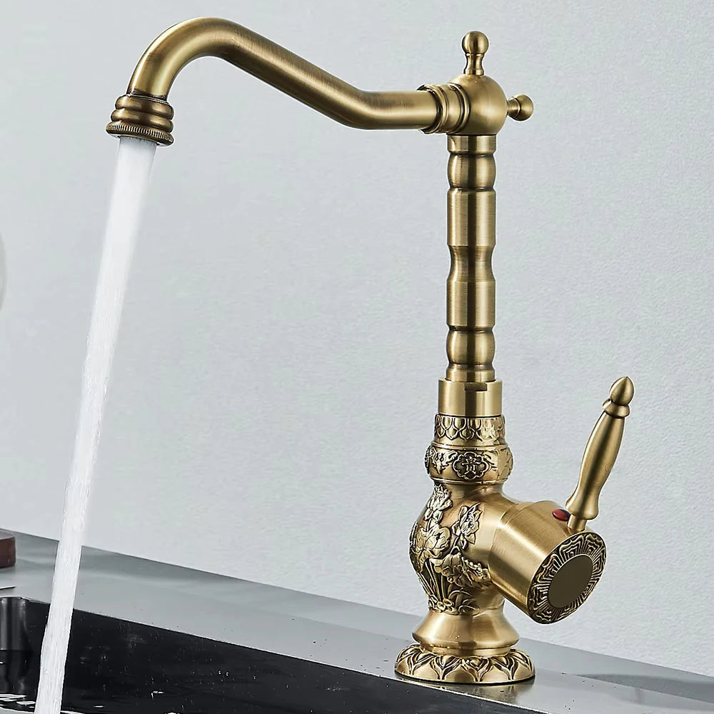 Quyanre Basin Faucet Single Hole Deck Mounted Tap Vessel Sink