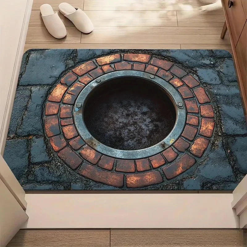 Washable Living Room Decoration Koi Carpet 3D Visual Effect Anti-slip Floor Mat Bathroom Door Rug Waterproof Rugs for Bathroom