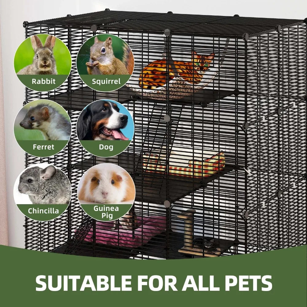4-Tier Ferret Cage With Hammock Catio
