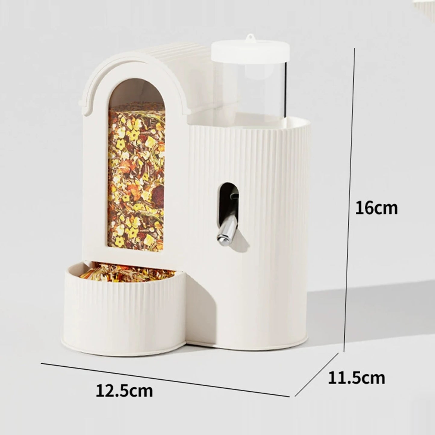Alloet 2 in 1 Automatic Hamster Feeder and Waterer No Drip Dispenser