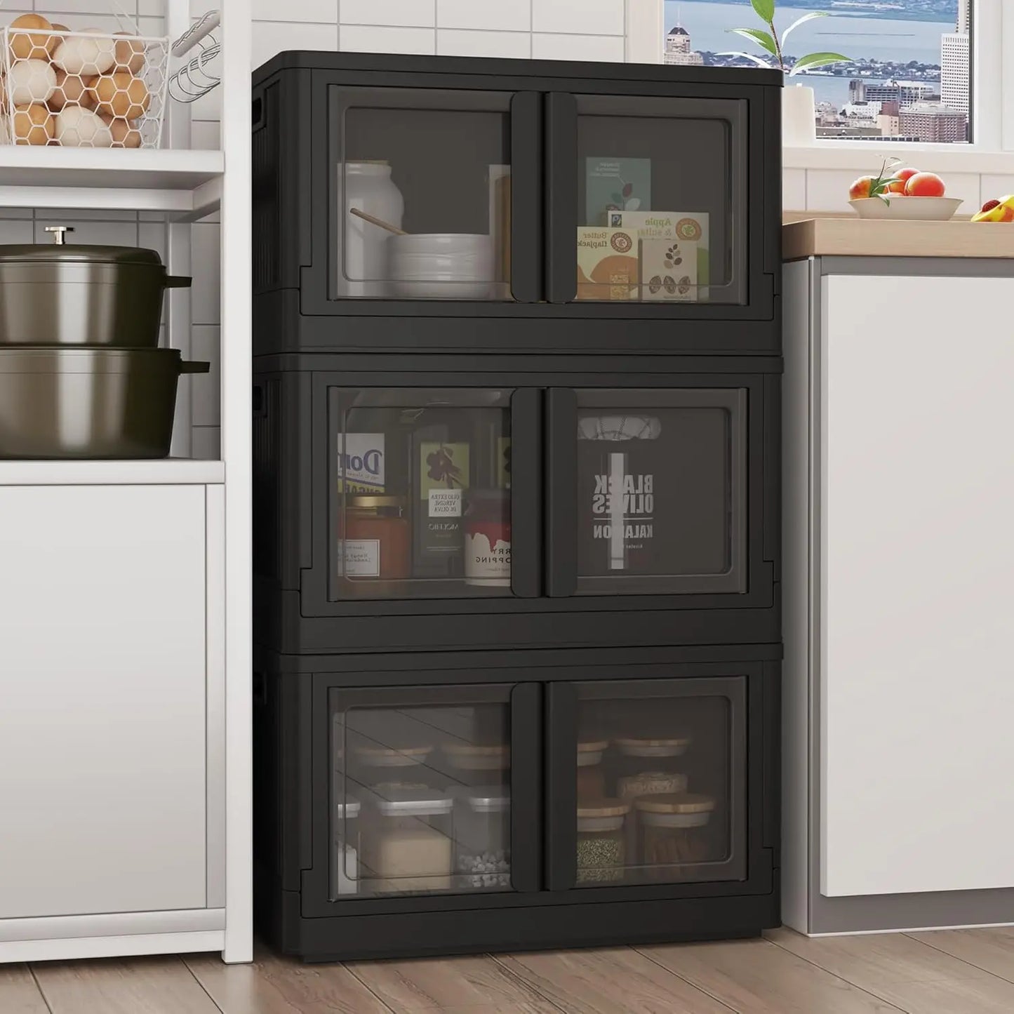 Collapsible Storage Bins With Lids And Wheels Stackable Organizers