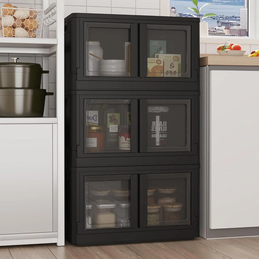Collapsible Storage Bins With Lids And Wheels Stackable Organizers