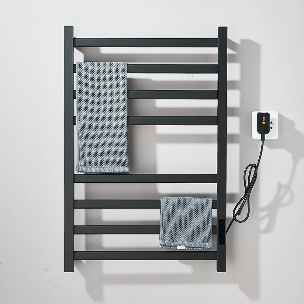 Onyzpily Thermostatic Heated Towel Rack With Digital Display Stainless Steel