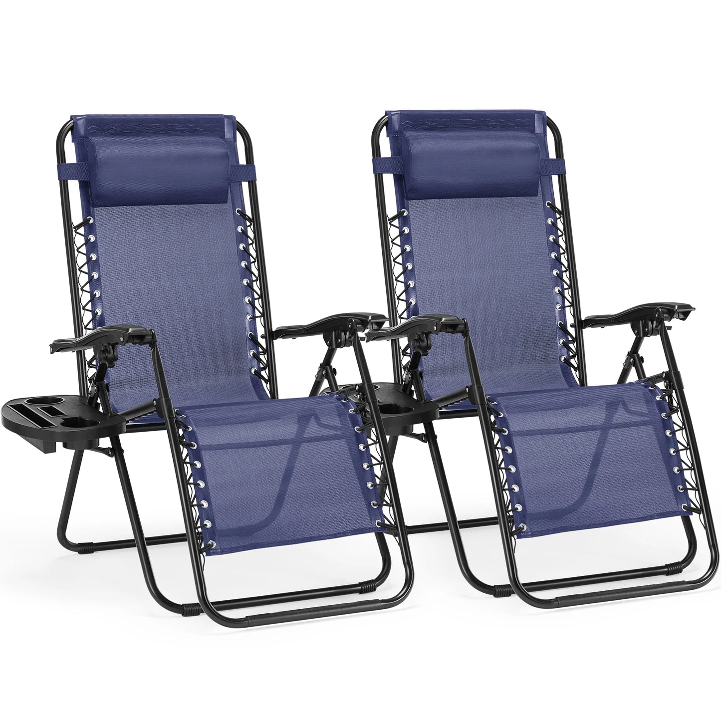 JHK Zero Gravity Set Of 2 Portable Recliners For Outdoors
