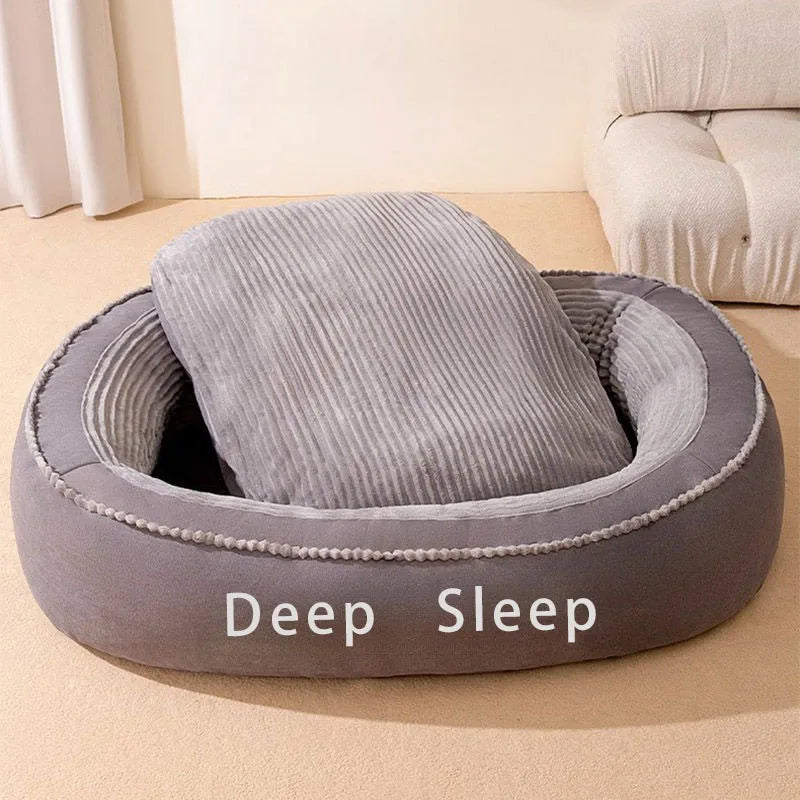 Pet Bed Donut Round Cushion for Dogs and Cats, Washable