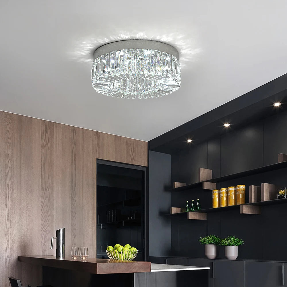 VETRULUS Crystal Ceiling Lamp Modern Chandelier Living Room