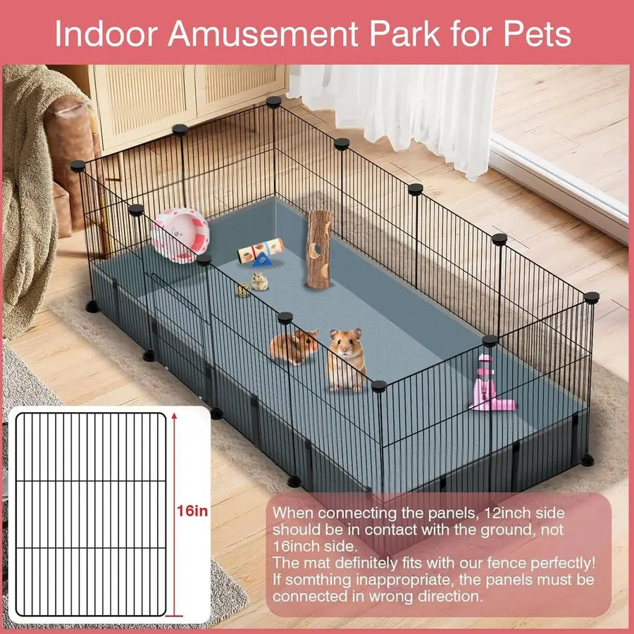 Small Animal Playpen With Waterproof Mat For Guinea Pigs Pets