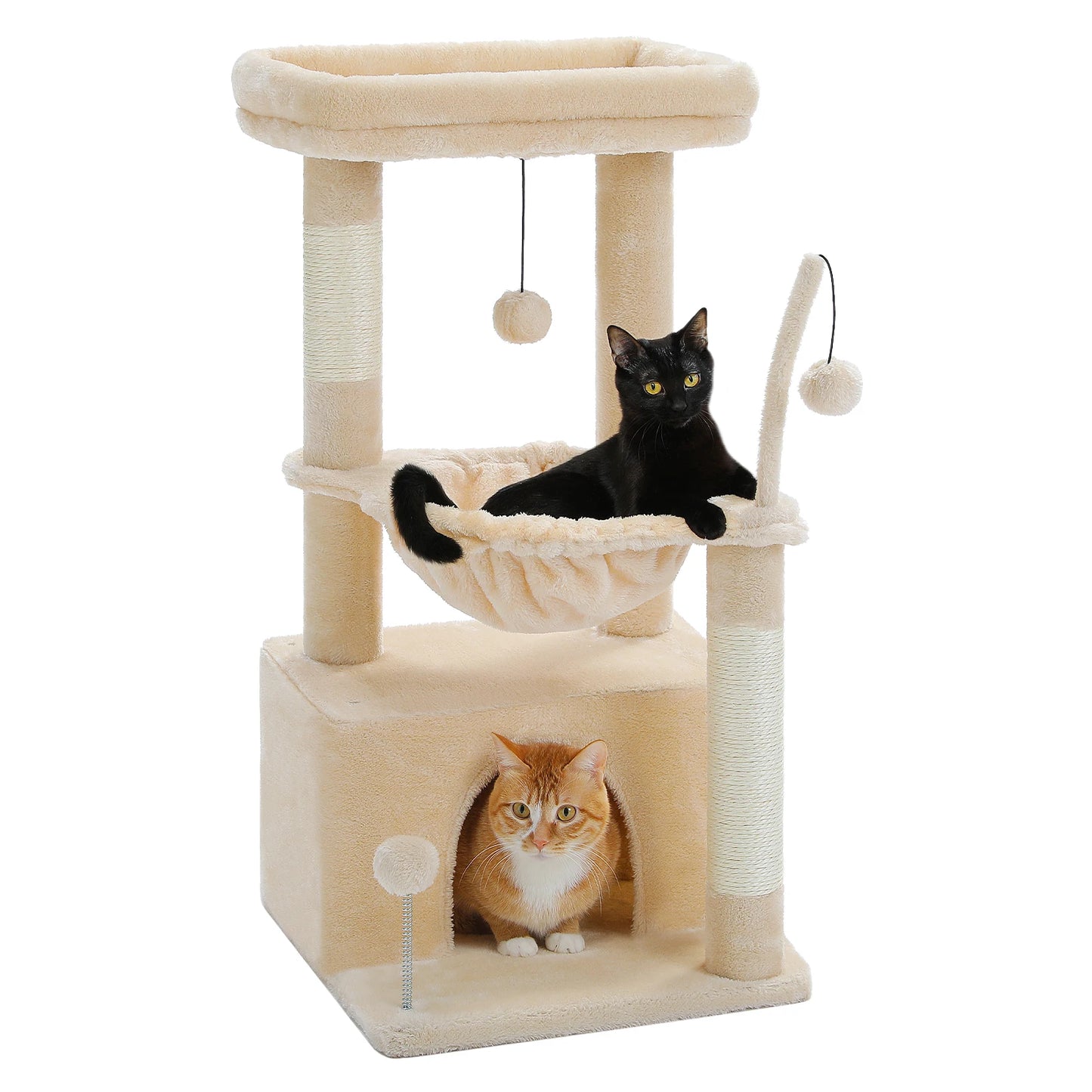 PAWZ Road 4-In-1 Cat Tree With Condo And Cozy Perch
