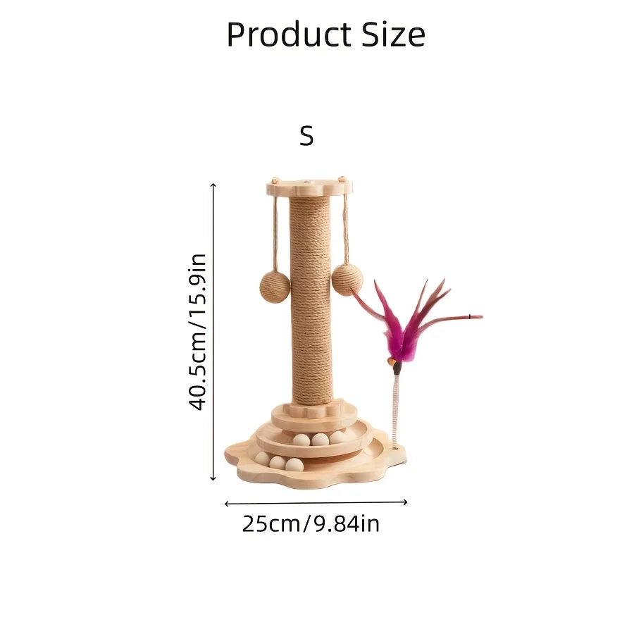 ATMDOGCN Tall Cat Tree Tower With Sisal Posts And Perch