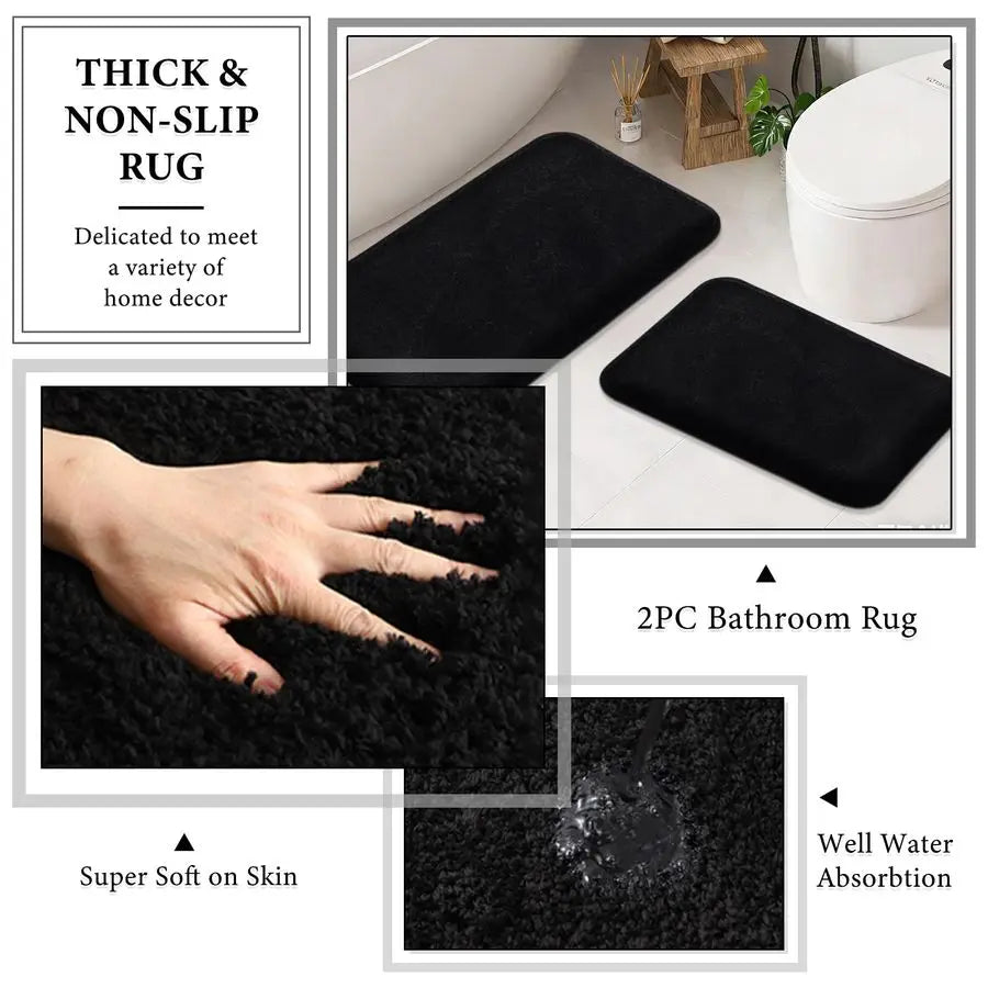Bathroom Accessories Set With Shower Curtain And Rugs