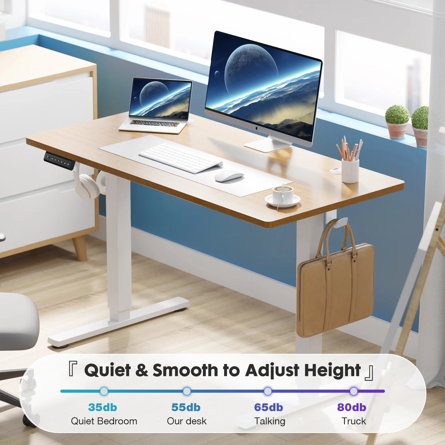 JHK Electric Standing Desk Adjustable Sit Stand Workstation
