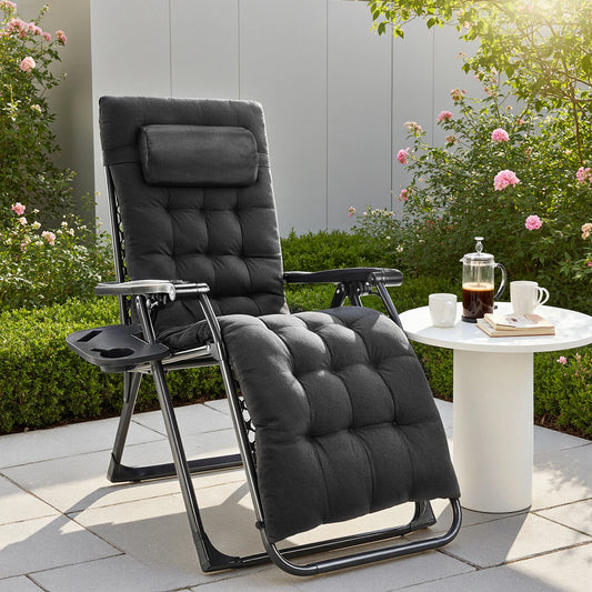 JHK Zero Gravity Recliner Folding Outdoor Patio Lounge Chair