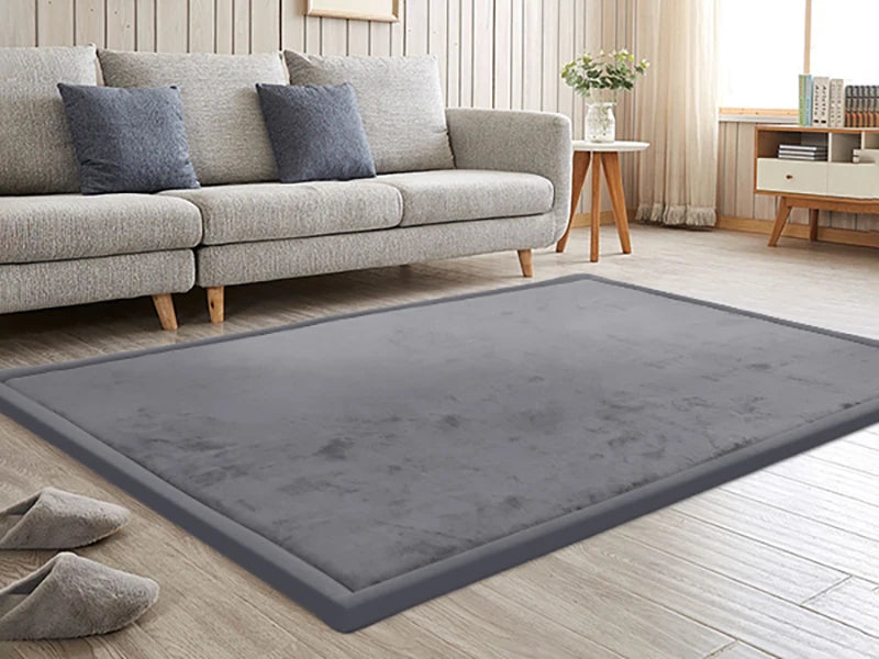 Carpet For Floor 2cm Thick Memory Foam Playpen Mat With Non-slip Bottom For Living Room Soft Velvet Minimalist Carpet Kids Rugs