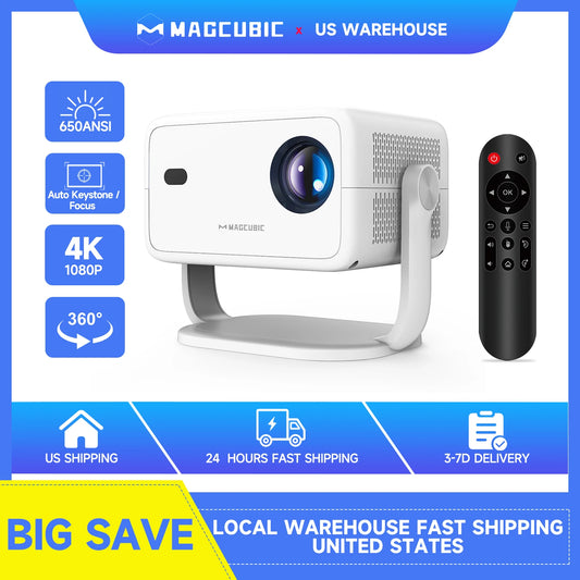 Magcubic Portable 1080P Projector Auto Focus Android 11 WiFi6