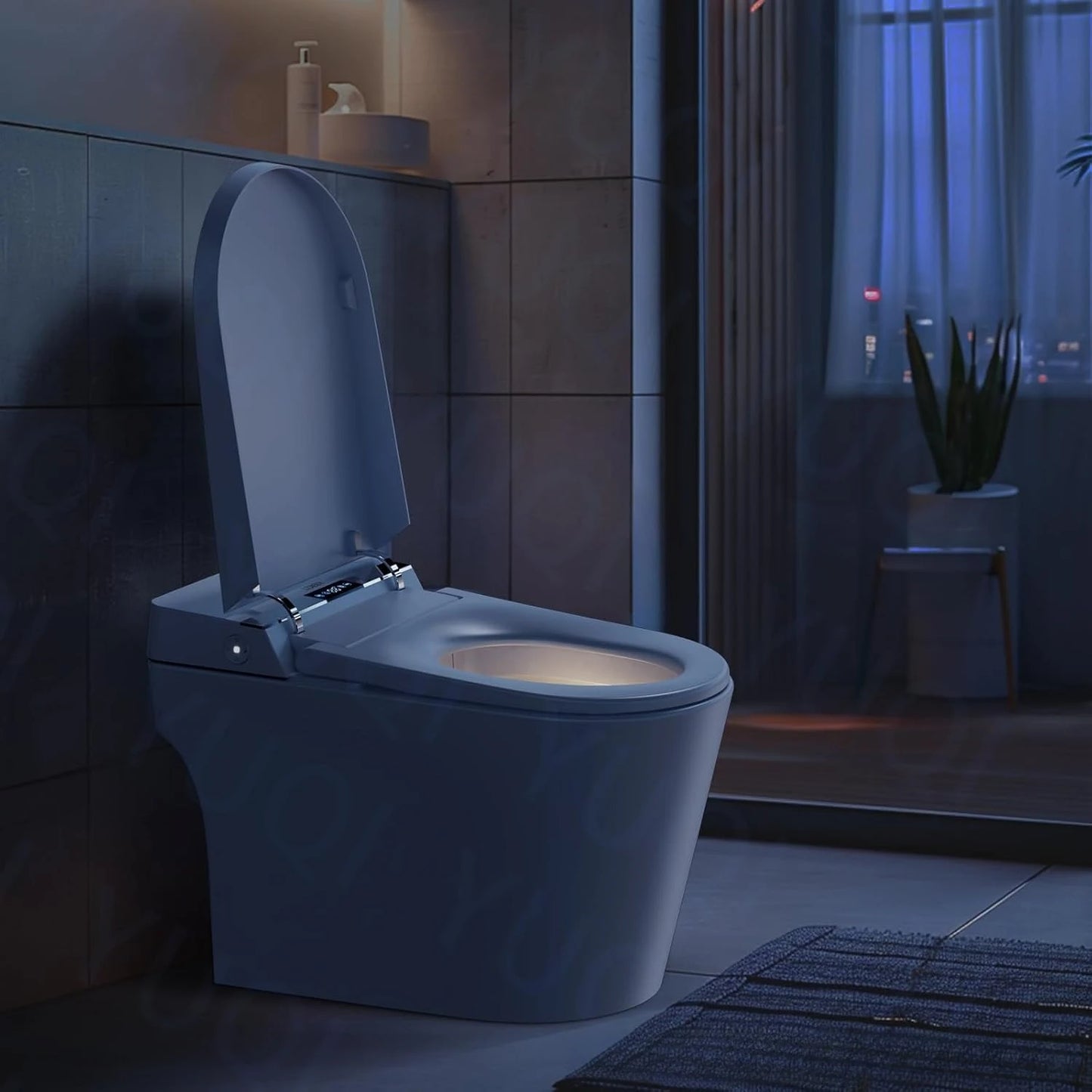 HUANZHUANG Smart Tankless Toilet with Heated Seat and Auto Flush