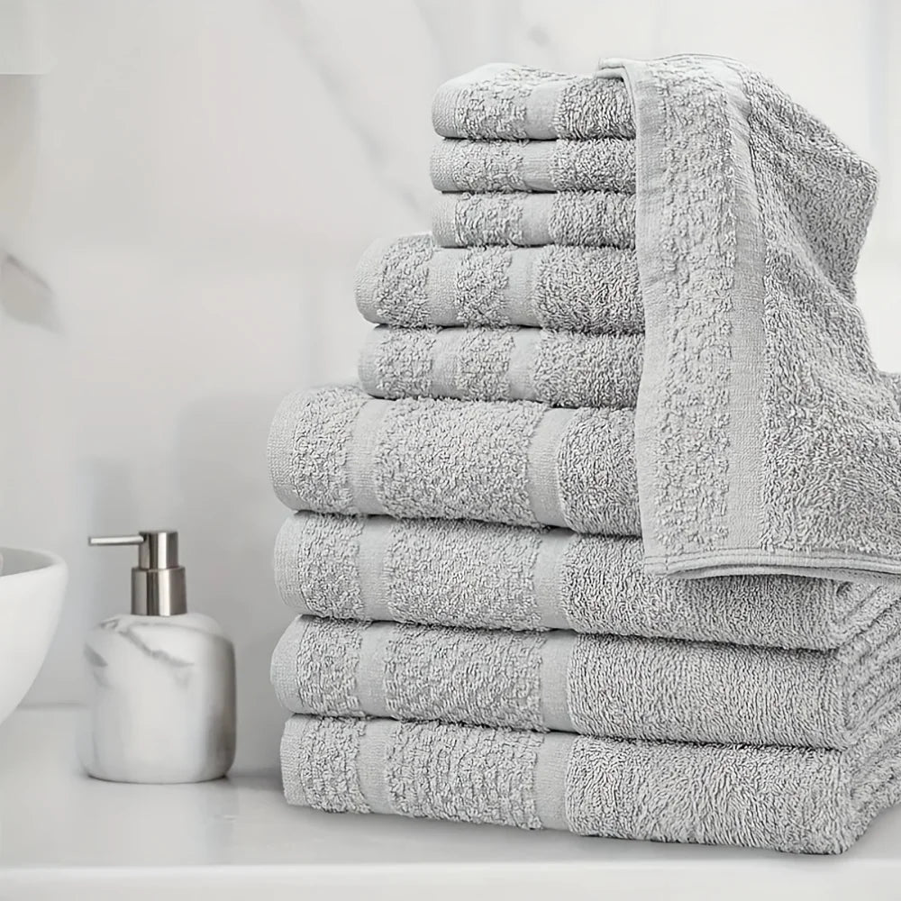 Cotton Bath Towel Set Quick Drying Absorbent