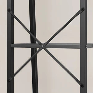 XIUWO Ladder Shelf Bookshelf With 2 Hooks Freestanding Corner Storage