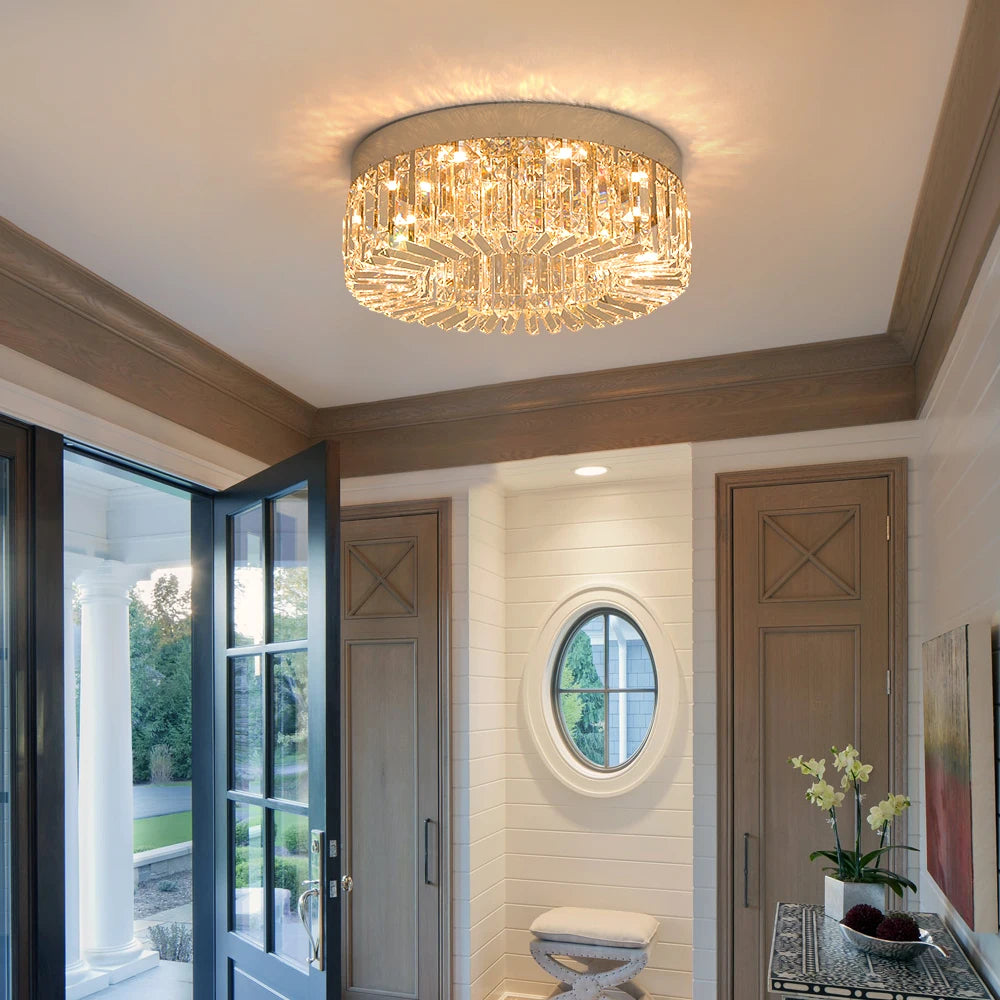 VETRULUS Crystal Ceiling Lamp Modern Chandelier Living Room