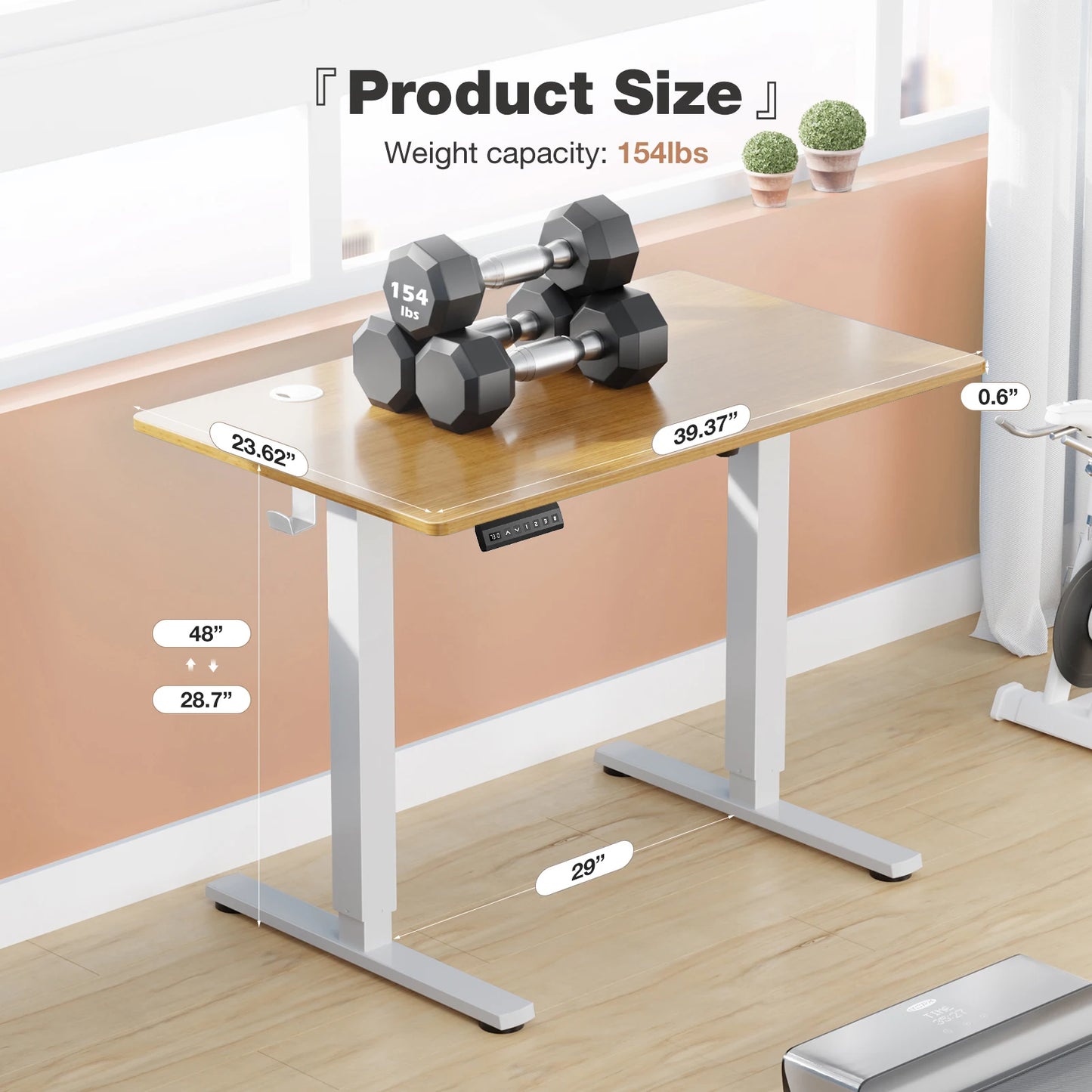 JHK Electric Standing Desk Adjustable Sit Stand Workstation