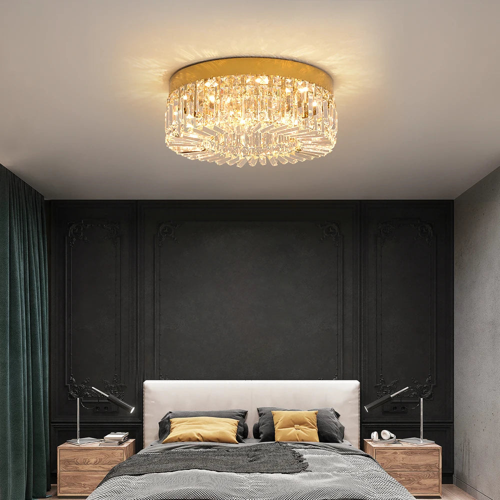 VETRULUS Crystal Ceiling Lamp Modern Chandelier Living Room