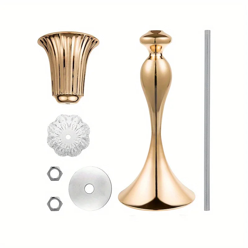 Crystal Flower Stands Metal Centerpiece Vases For Table Decor