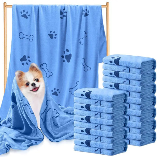 12 Microfiber Dog Grooming Towels Absorbent Quick Dry Towels
