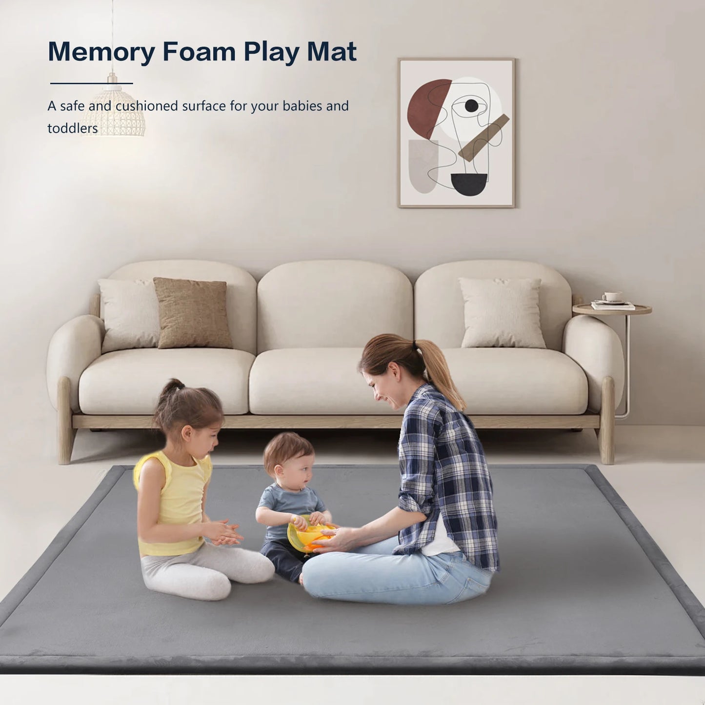 Carpet For Floor 2cm Thick Memory Foam Playpen Mat With Non-slip Bottom For Living Room Soft Velvet Minimalist Carpet Kids Rugs
