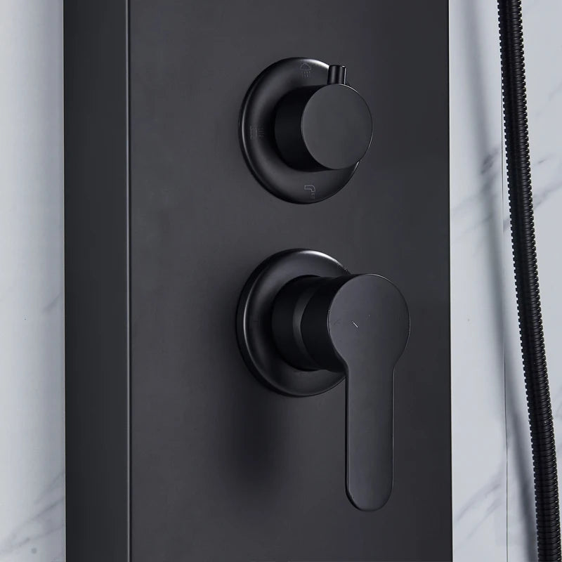 Quyanre LED Shower Panel Tower System With Rainfall Massage Jets